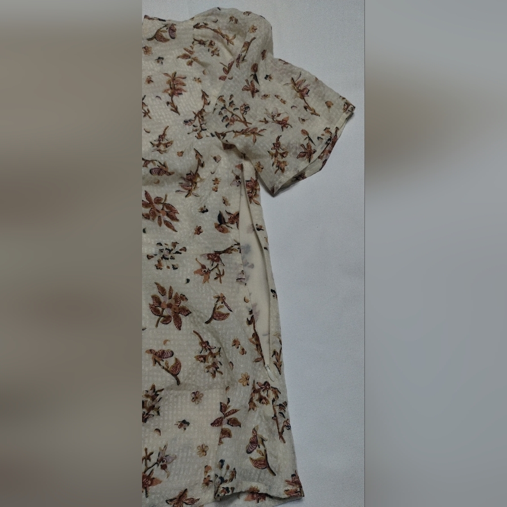 Madewell Cream Floral Blouse (0) - Picture 7 of 9
